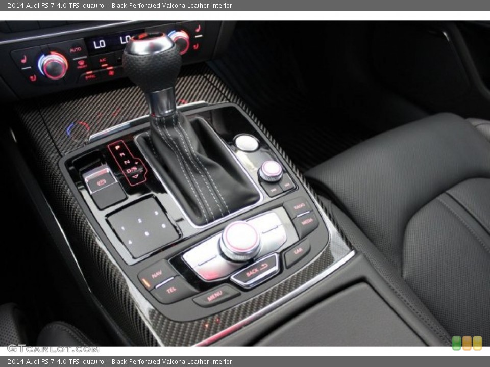 Black Perforated Valcona Leather Interior Controls for the 2014 Audi RS 7 4.0 TFSI quattro #109405386