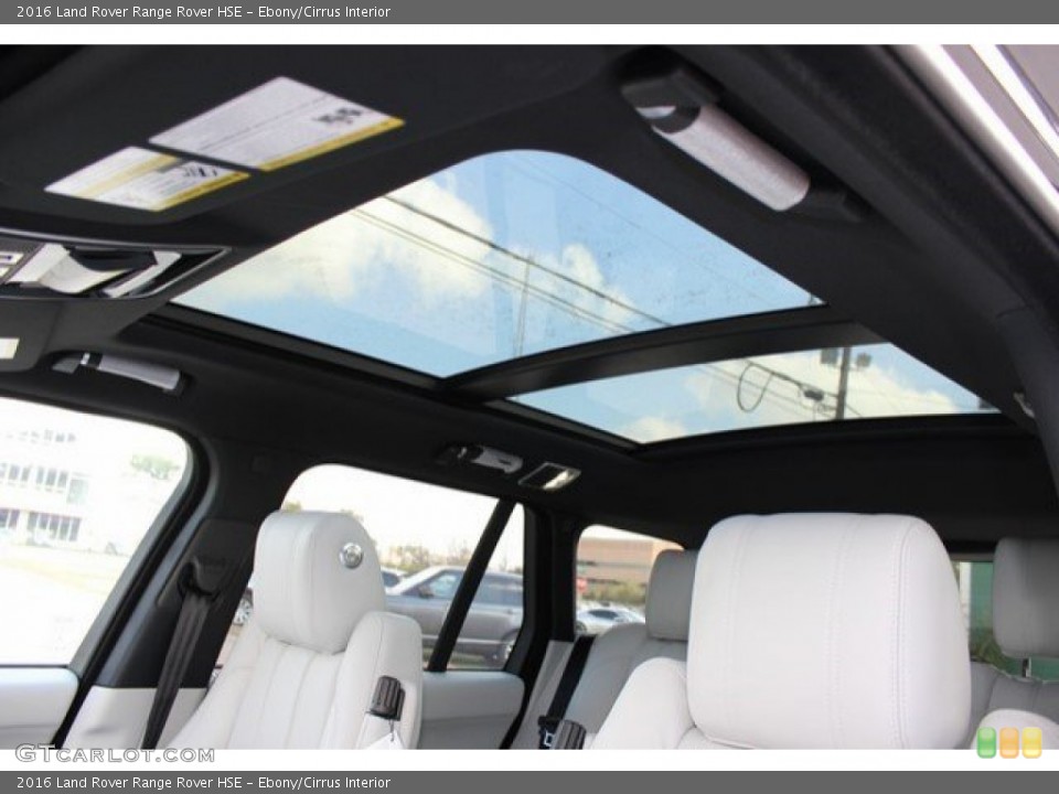 Ebony/Cirrus Interior Sunroof for the 2016 Land Rover Range Rover HSE #109408810