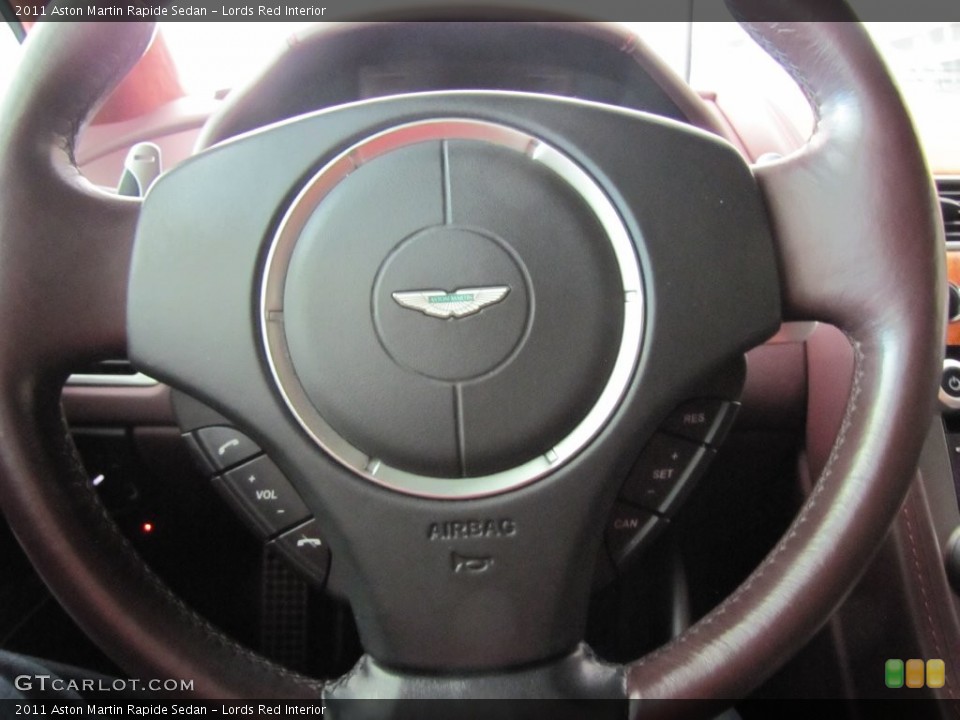 Lords Red Interior Steering Wheel for the 2011 Aston Martin Rapide Sedan #109420446