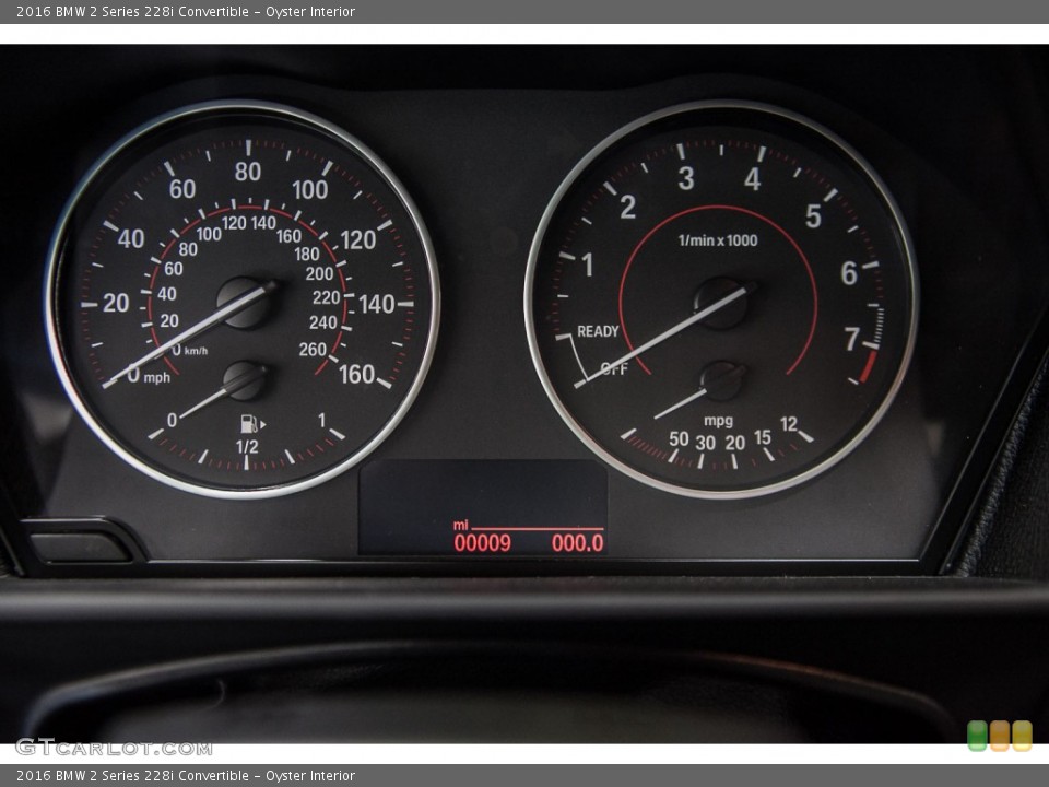 Oyster Interior Gauges for the 2016 BMW 2 Series 228i Convertible #109425243