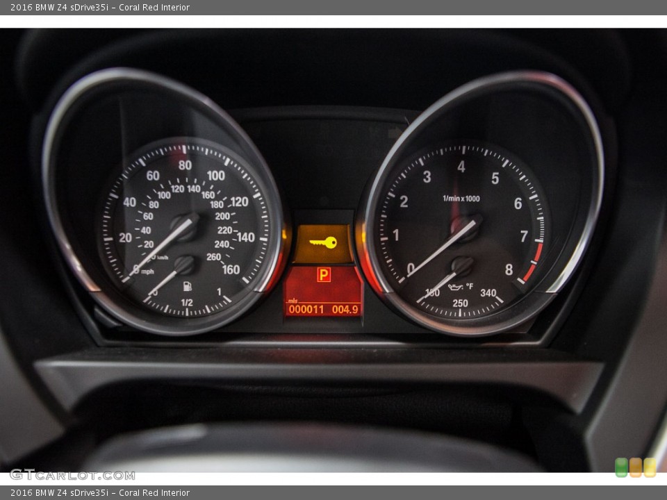 Coral Red Interior Gauges for the 2016 BMW Z4 sDrive35i #109426737
