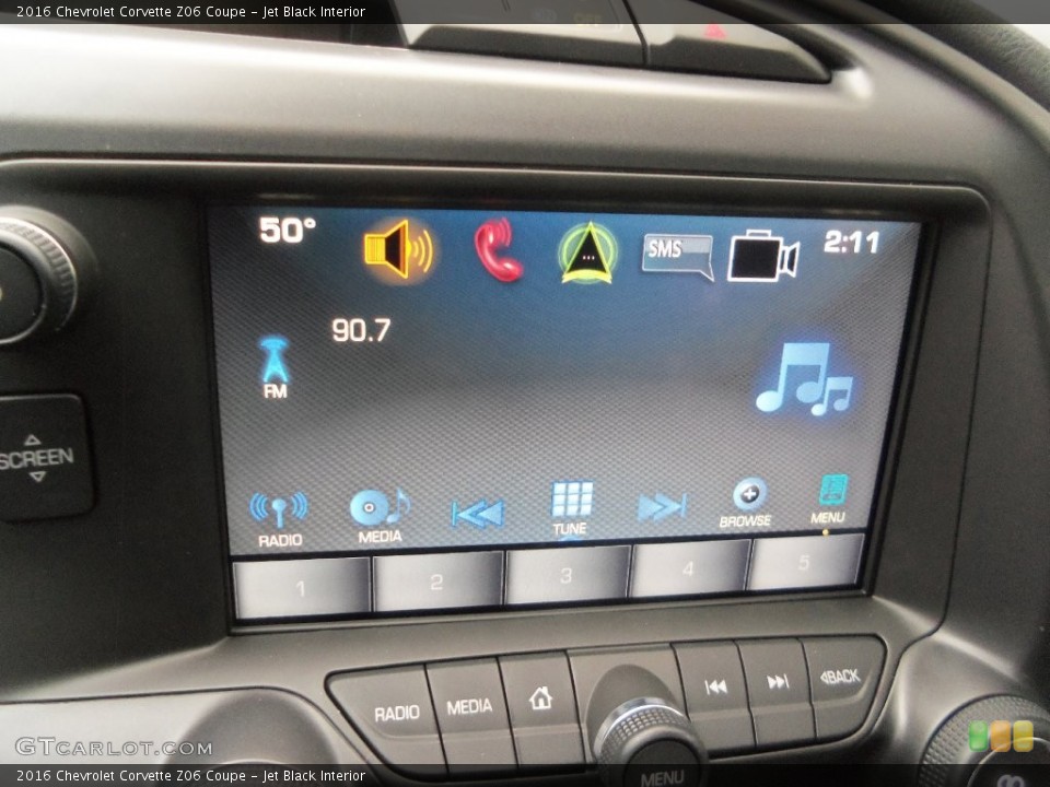 Jet Black Interior Controls for the 2016 Chevrolet Corvette Z06 Coupe #109432485