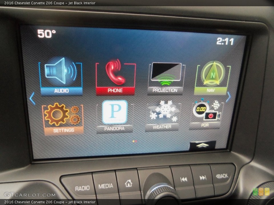 Jet Black Interior Controls for the 2016 Chevrolet Corvette Z06 Coupe #109432506