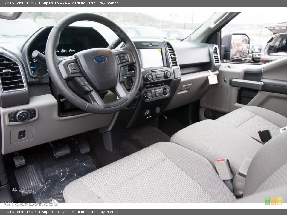 Medium Earth Gray Interior Prime Interior for the 2016 Ford F150 XLT SuperCab 4x4 #109449978