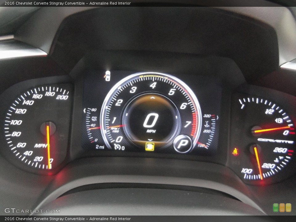 Adrenaline Red Interior Gauges for the 2016 Chevrolet Corvette Stingray Convertible #109452771
