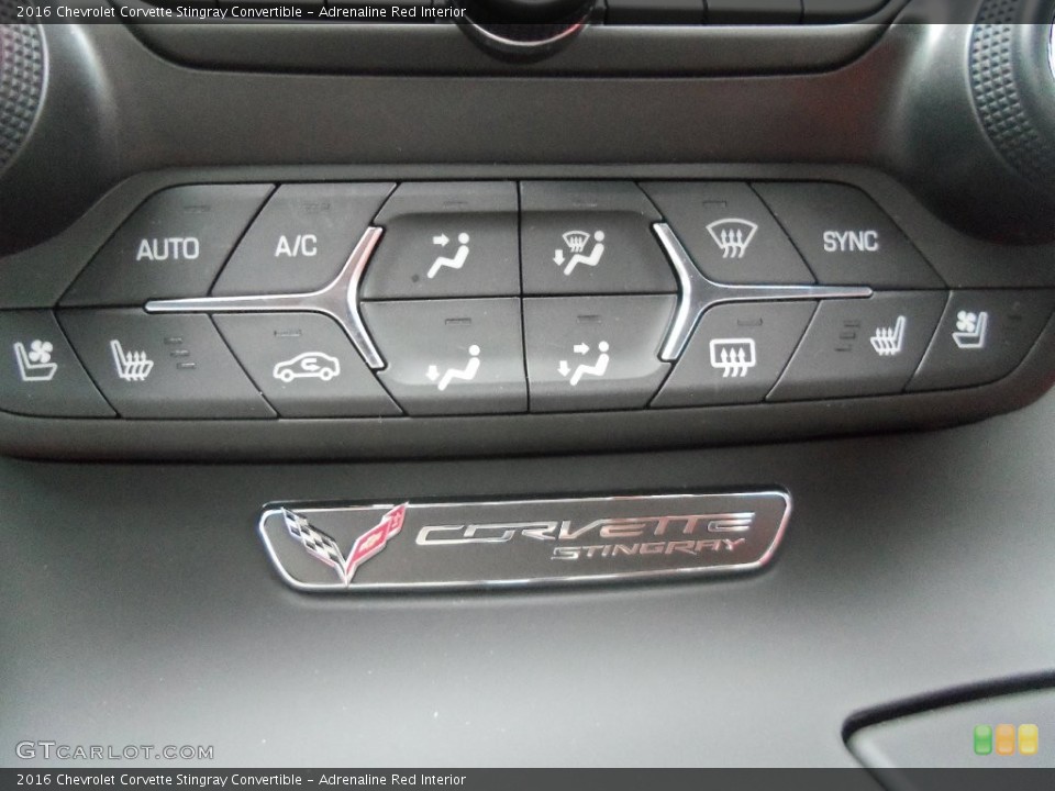 Adrenaline Red Interior Controls for the 2016 Chevrolet Corvette Stingray Convertible #109452951