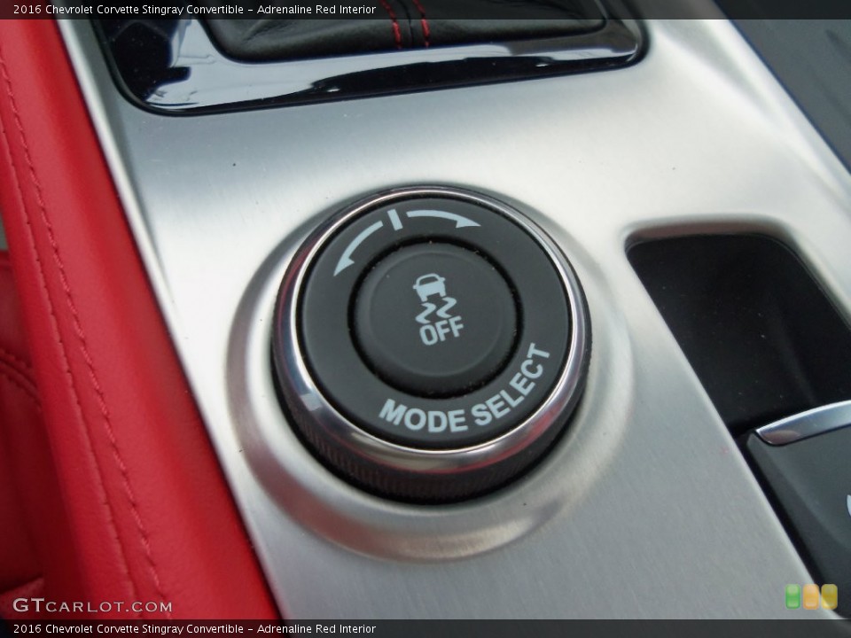 Adrenaline Red Interior Controls for the 2016 Chevrolet Corvette Stingray Convertible #109452975