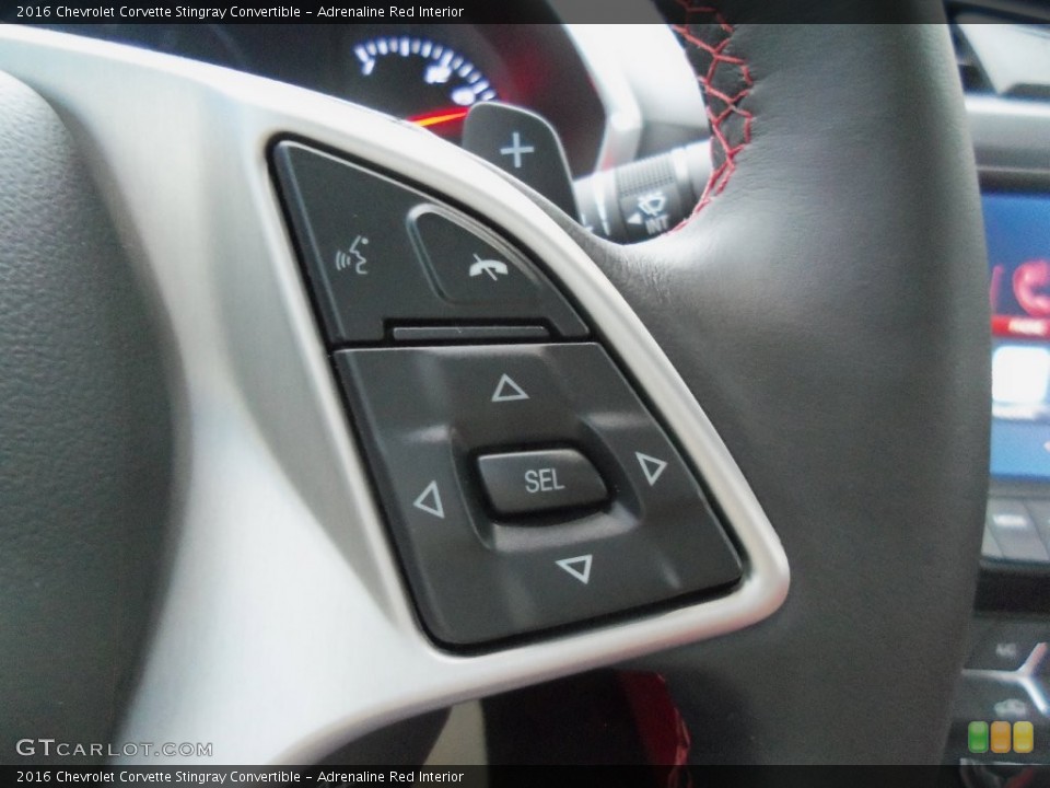 Adrenaline Red Interior Controls for the 2016 Chevrolet Corvette Stingray Convertible #109452996