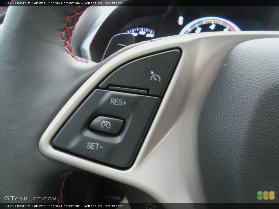Adrenaline Red Interior Controls for the 2016 Chevrolet Corvette Stingray Convertible #109453017