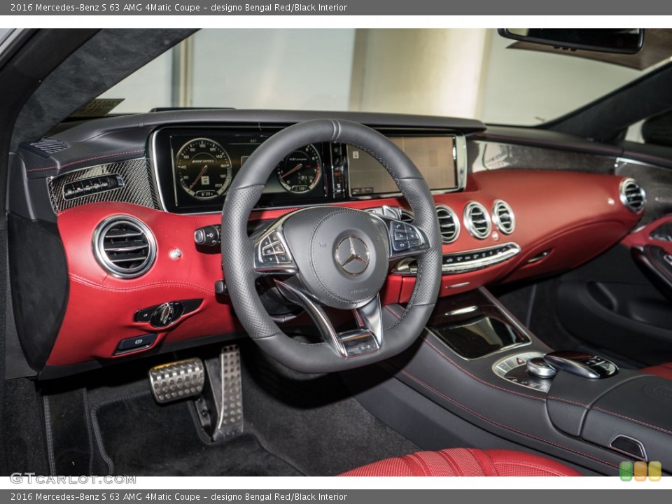 designo Bengal Red/Black 2016 Mercedes-Benz S Interiors