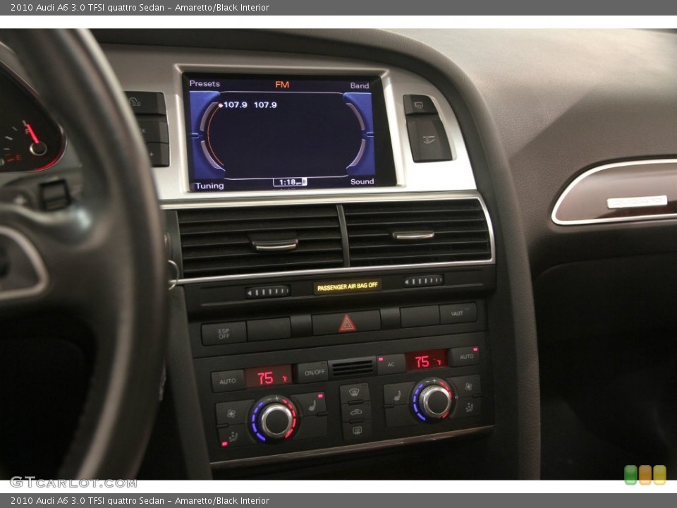 Amaretto/Black Interior Controls for the 2010 Audi A6 3.0 TFSI quattro Sedan #109471761