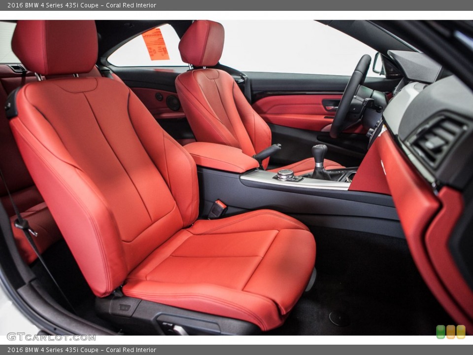 Coral Red Interior Front Seat for the 2016 BMW 4 Series 435i Coupe #109483535