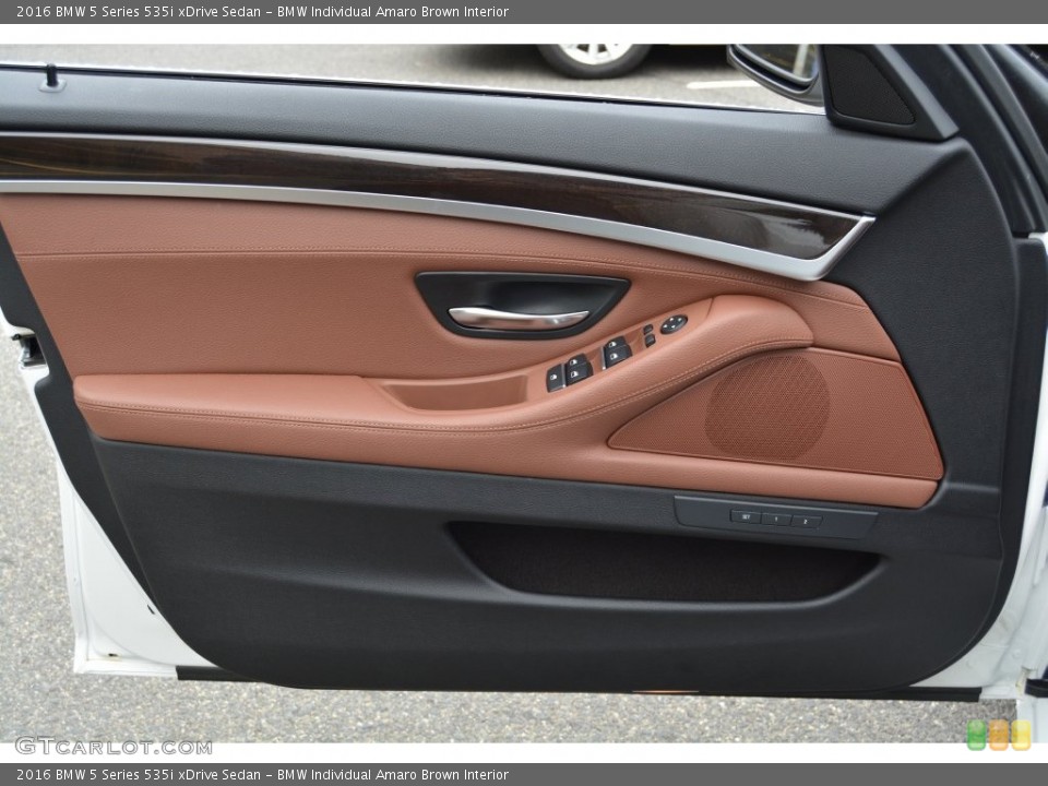 BMW Individual Amaro Brown Interior Door Panel for the 2016 BMW 5 Series 535i xDrive Sedan #109521921