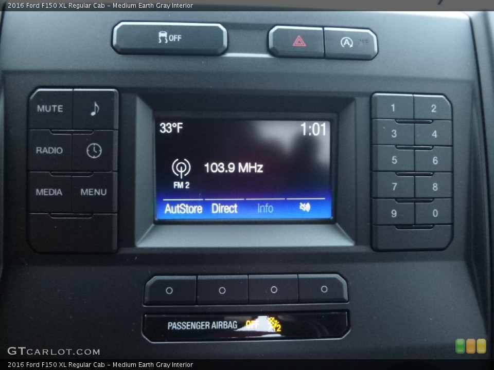 Medium Earth Gray Interior Audio System for the 2016 Ford F150 XL Regular Cab #109533795