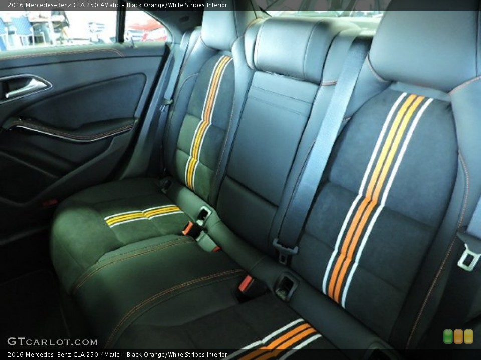 Black Orange/White Stripes Interior Rear Seat for the 2016 Mercedes-Benz CLA 250 4Matic #109534209