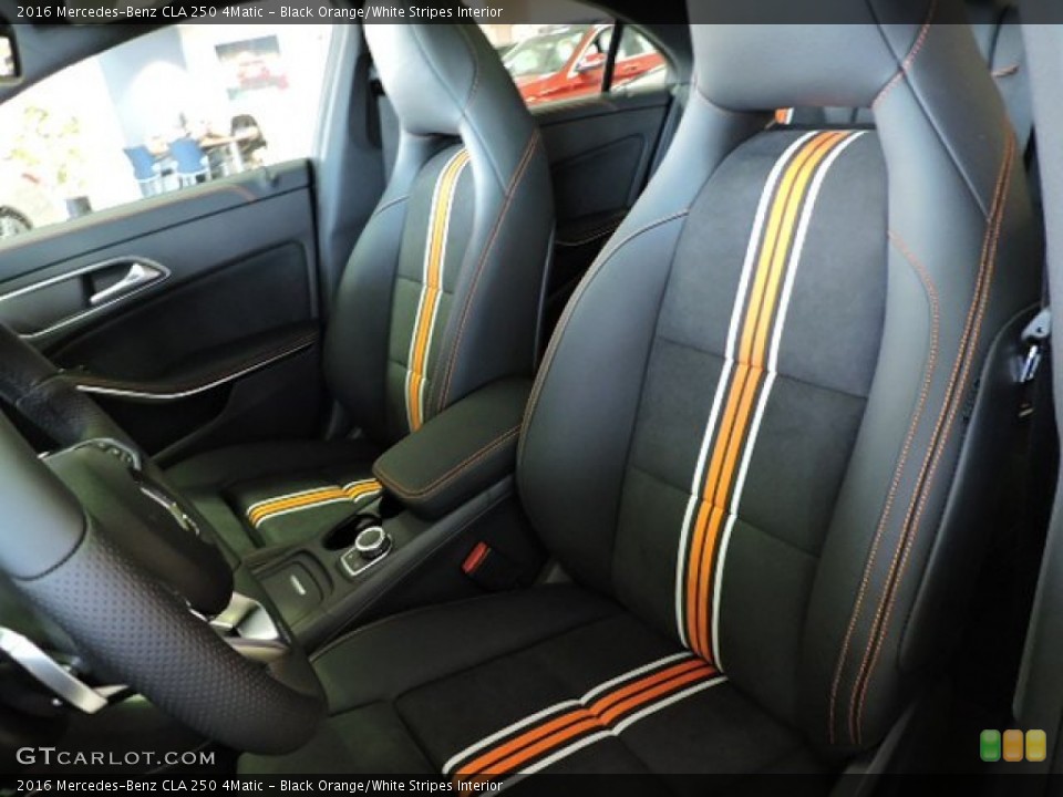 Black Orange/White Stripes Interior Front Seat for the 2016 Mercedes-Benz CLA 250 4Matic #109534227