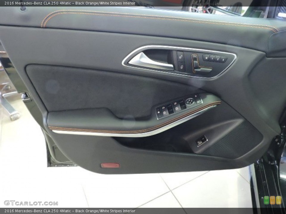 Black Orange/White Stripes Interior Door Panel for the 2016 Mercedes-Benz CLA 250 4Matic #109534254