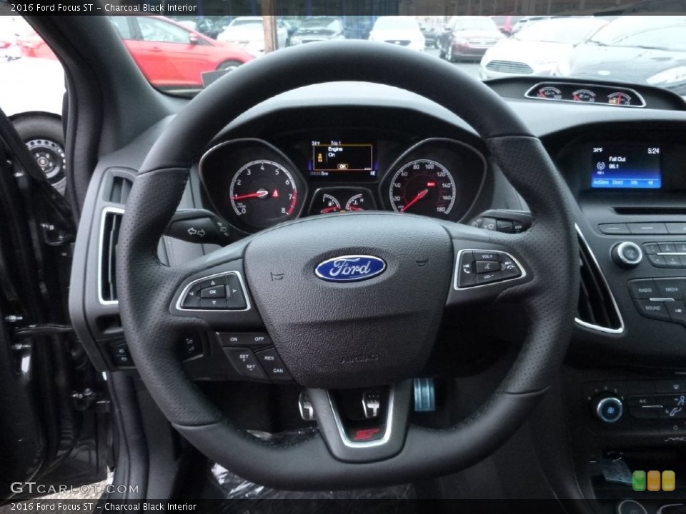 Charcoal Black Interior Steering Wheel for the 2016 Ford Focus ST #109538424
