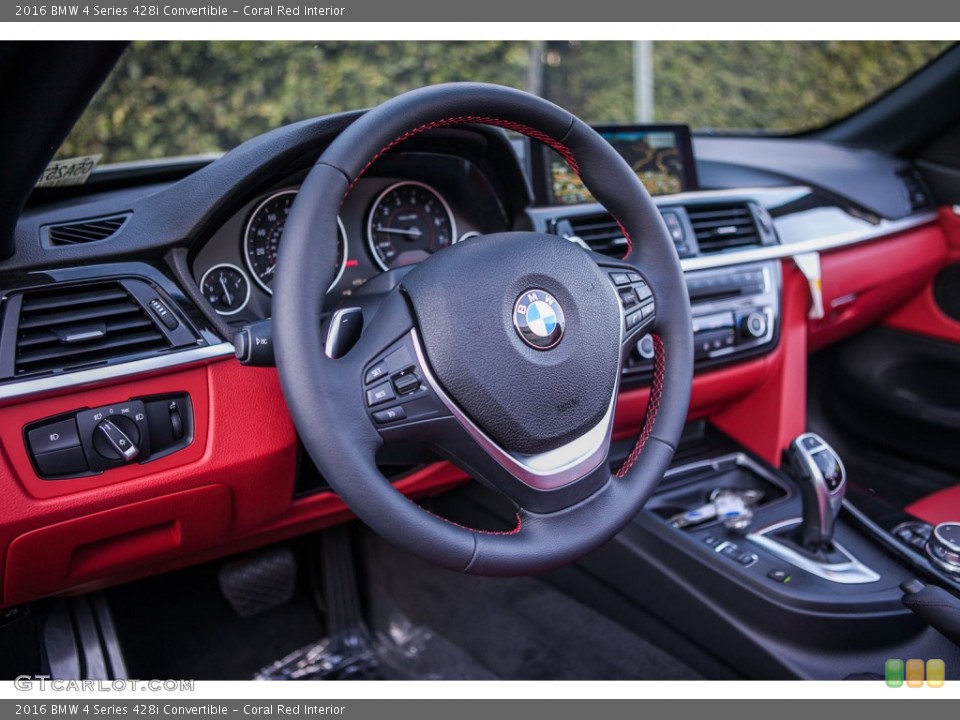 Coral Red Interior Prime Interior for the 2016 BMW 4 Series 428i Convertible #109543510