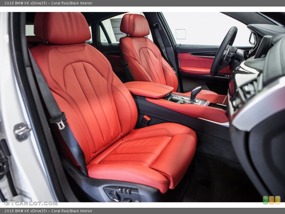 Coral Red/Black Interior Front Seat for the 2016 BMW X6 xDrive35i #109545367