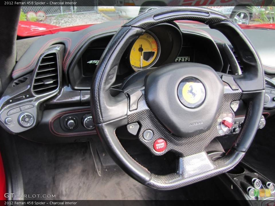 Charcoal Interior Steering Wheel for the 2012 Ferrari 458 Spider #109553026