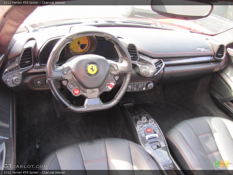 Charcoal 2012 Ferrari 458 Interiors