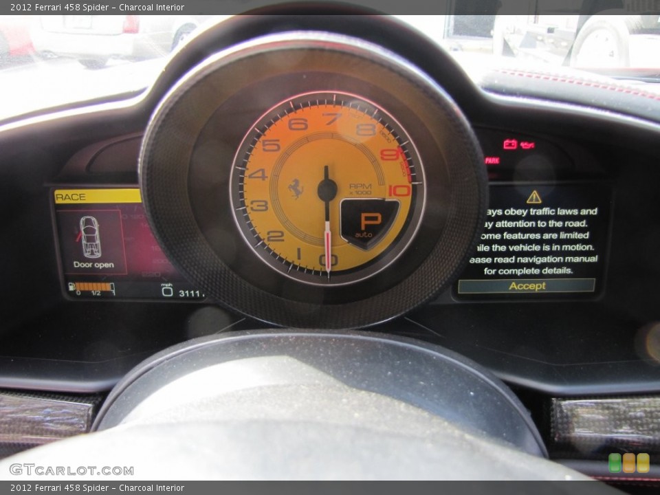 Charcoal Interior Gauges for the 2012 Ferrari 458 Spider #109553093