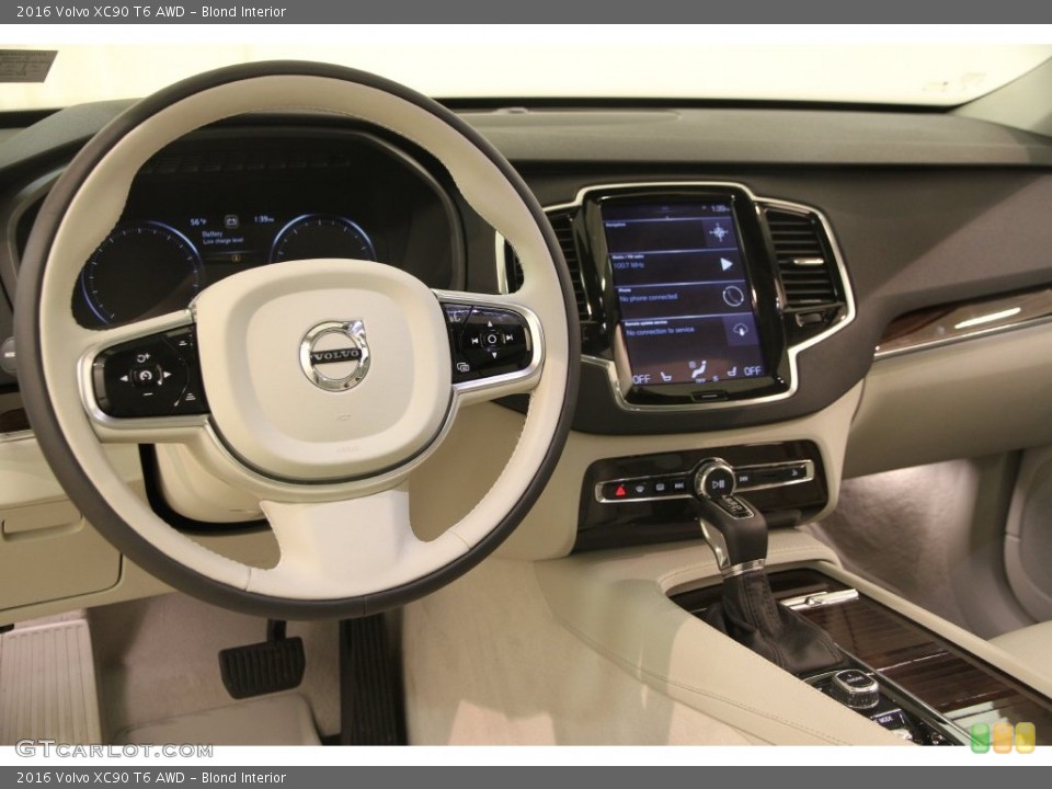 Blond Interior Dashboard for the 2016 Volvo XC90 T6 AWD #109563948