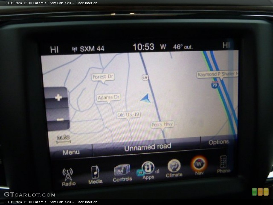 Black Interior Navigation for the 2016 Ram 1500 Laramie Crew Cab 4x4 #109568334