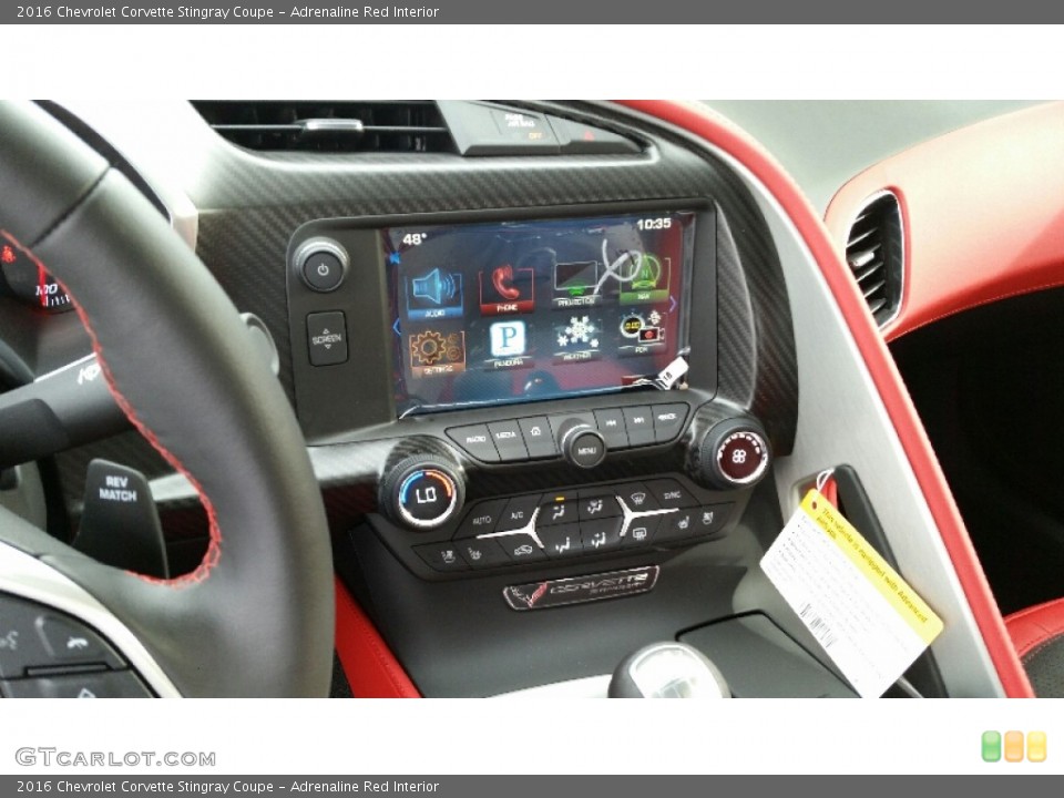 Adrenaline Red Interior Controls for the 2016 Chevrolet Corvette Stingray Coupe #109568376