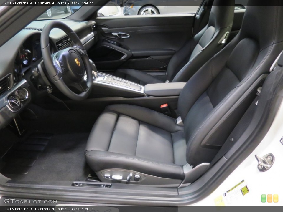 Black Interior Front Seat for the 2016 Porsche 911 Carrera 4 Coupe #109572777
