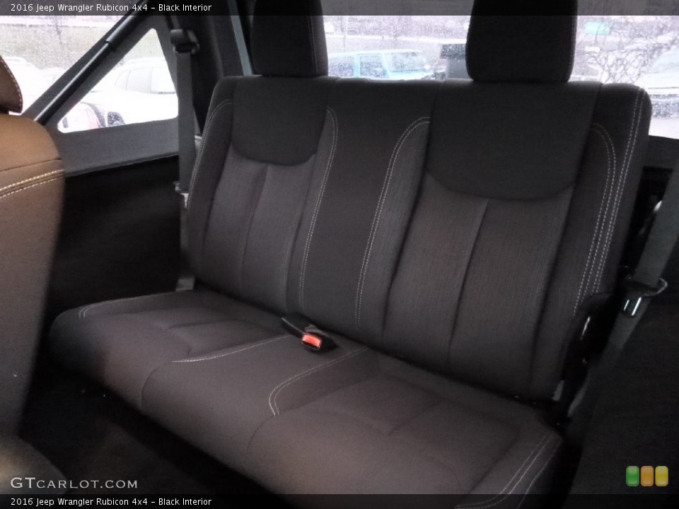 Black Interior Rear Seat for the 2016 Jeep Wrangler Rubicon 4x4 #109573641