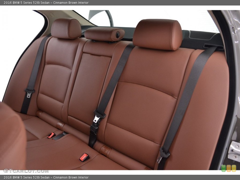 Cinnamon Brown Interior Rear Seat for the 2016 BMW 5 Series 528i Sedan #109586066