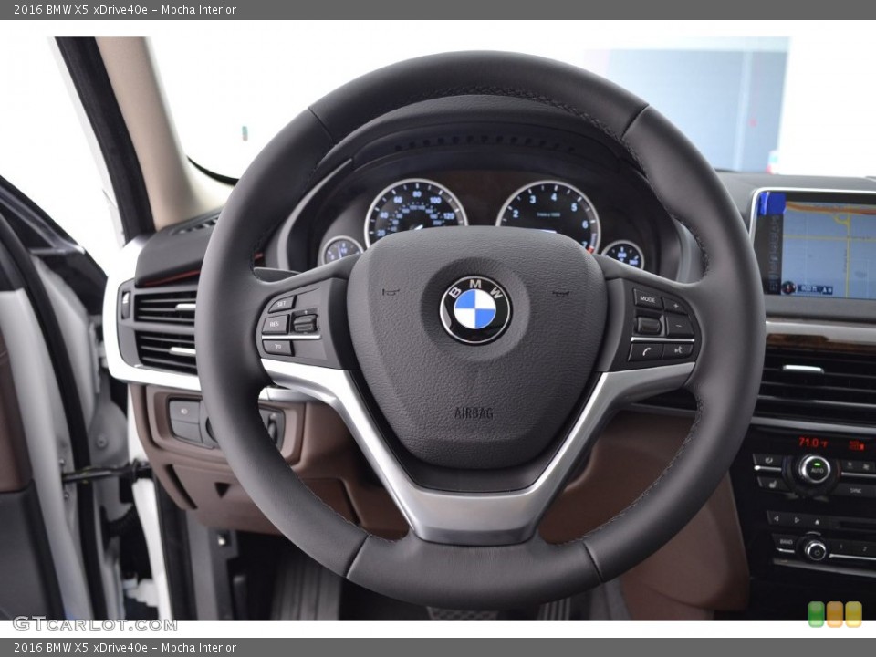 Mocha Interior Steering Wheel for the 2016 BMW X5 xDrive40e #109586498