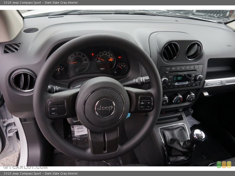 Dark Slate Gray Interior Dashboard for the 2016 Jeep Compass Sport #109598276