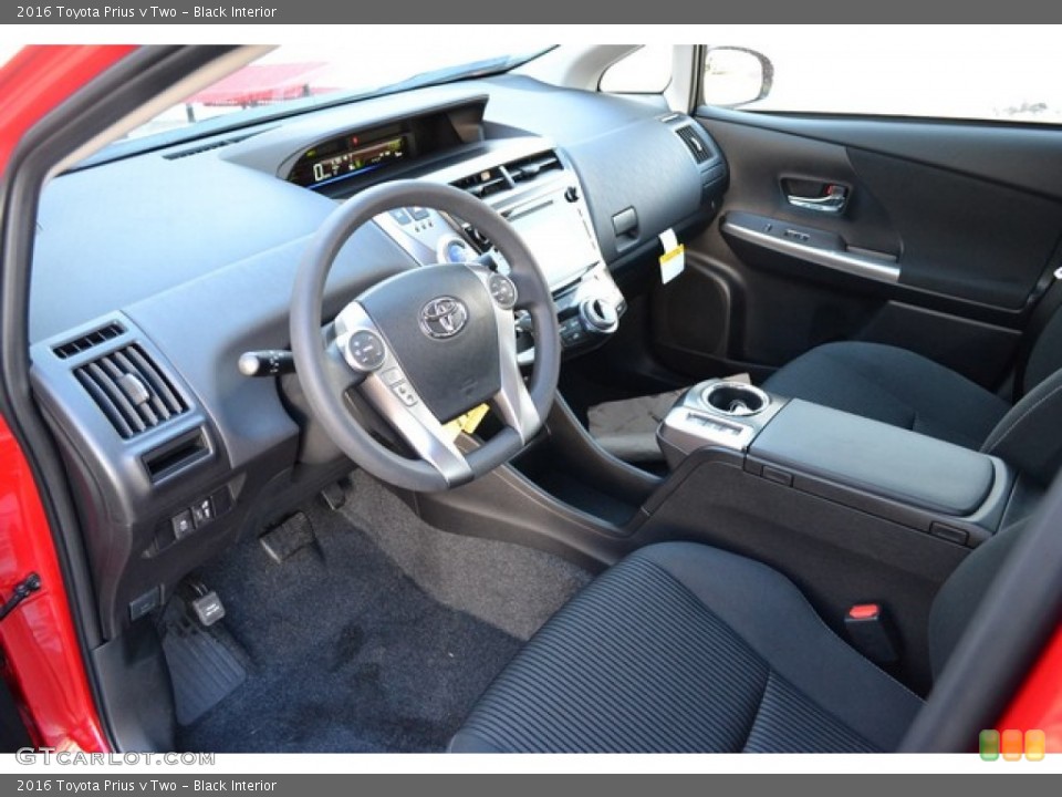 Black Interior Photo for the 2016 Toyota Prius v Two #109602191