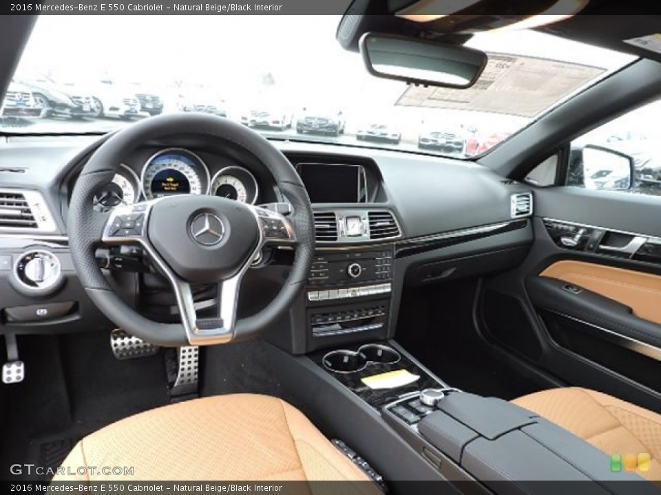 Natural Beige/Black Interior Prime Interior for the 2016 Mercedes-Benz E 550 Cabriolet #109612148
