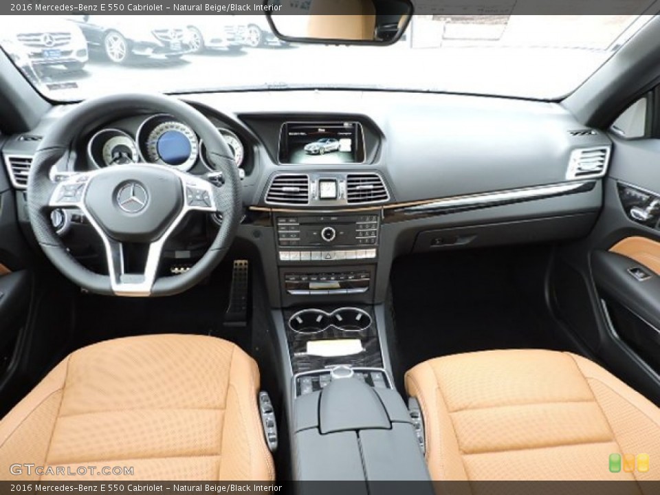 Natural Beige/Black Interior Dashboard for the 2016 Mercedes-Benz E 550 Cabriolet #109612220