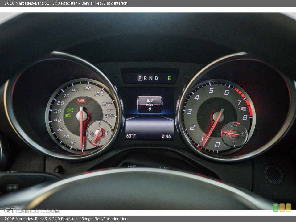 Bengal Red/Black Interior Gauges for the 2016 Mercedes-Benz SLK 300 Roadster #109615733