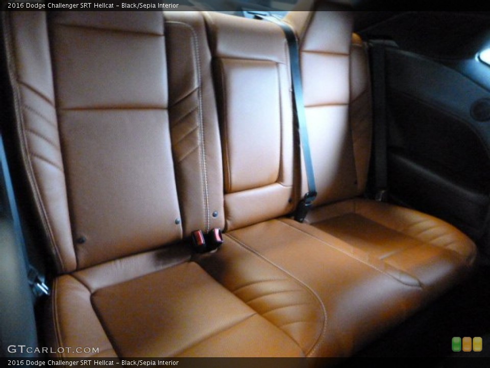 Black/Sepia Interior Rear Seat for the 2016 Dodge Challenger SRT Hellcat #109624022