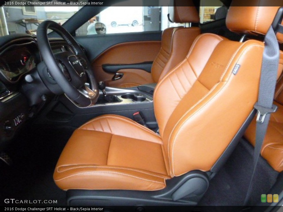 Black/Sepia Interior Prime Interior for the 2016 Dodge Challenger SRT Hellcat #109624101