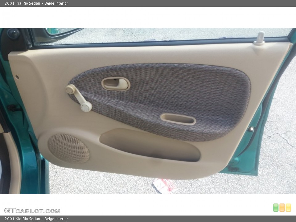Beige Interior Door Panel for the 2001 Kia Rio Sedan #109635854