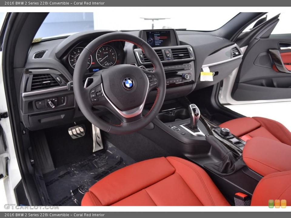 Coral Red Interior Prime Interior for the 2016 BMW 2 Series 228i Convertible #109643605