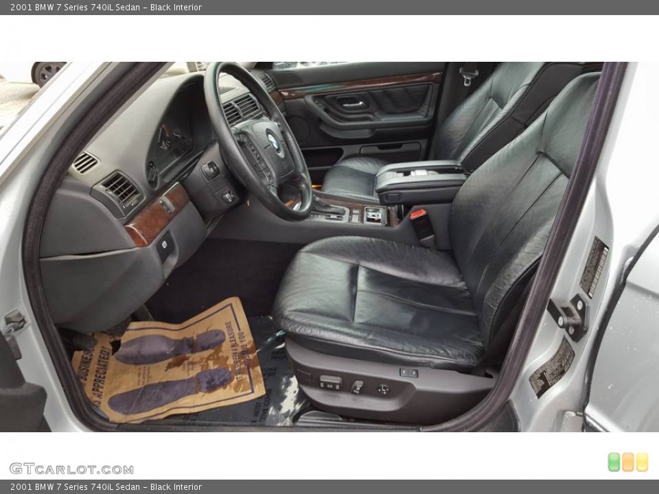Black Interior Front Seat for the 2001 BMW 7 Series 740iL Sedan #109659126