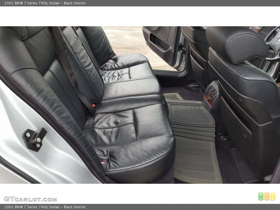 Black Interior Rear Seat for the 2001 BMW 7 Series 740iL Sedan #109659153