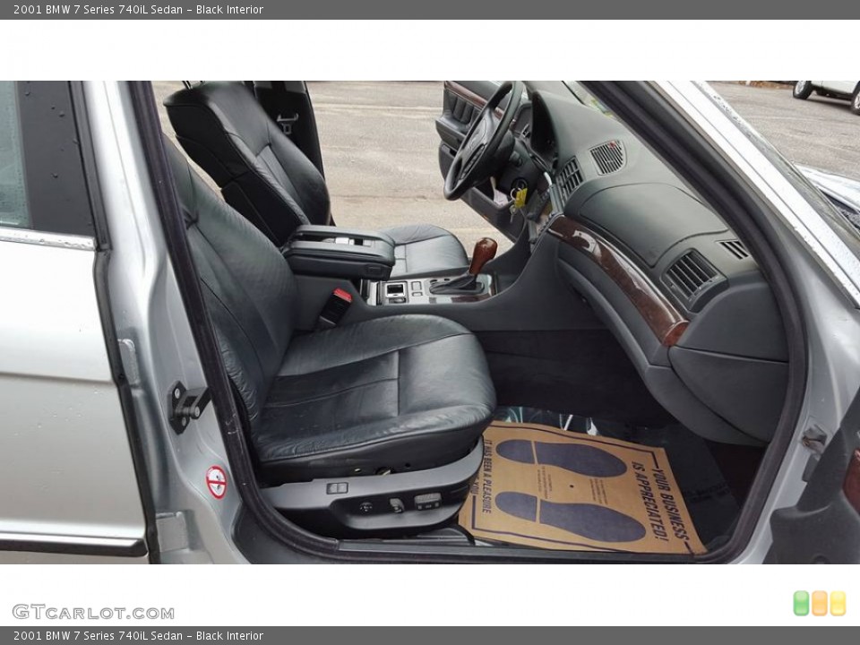 Black Interior Front Seat for the 2001 BMW 7 Series 740iL Sedan #109659171