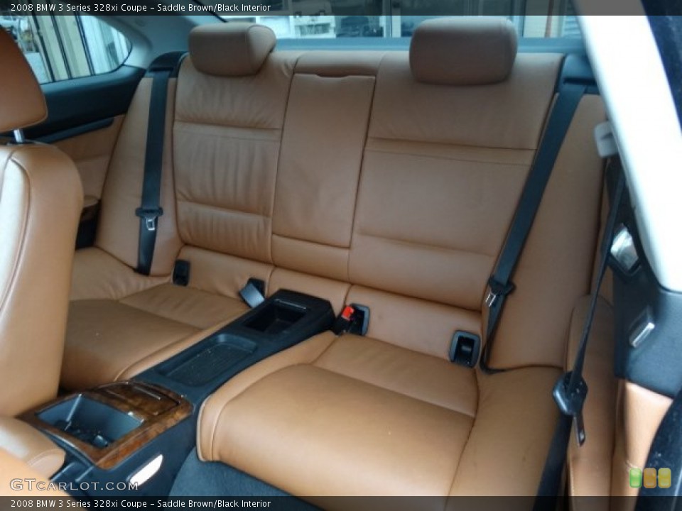Saddle Brown/Black Interior Rear Seat for the 2008 BMW 3 Series 328xi Coupe #109660416