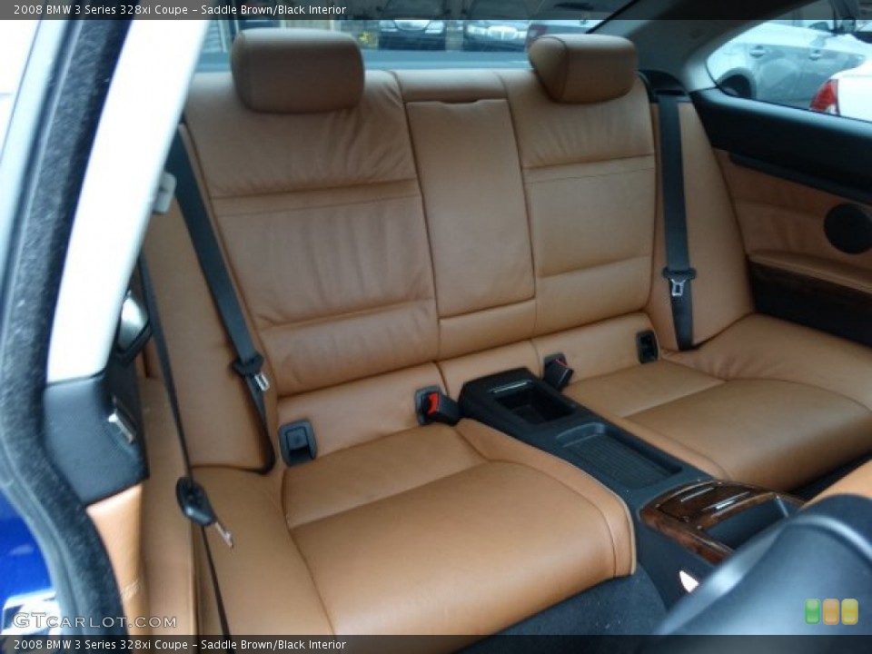 Saddle Brown/Black Interior Rear Seat for the 2008 BMW 3 Series 328xi Coupe #109660446