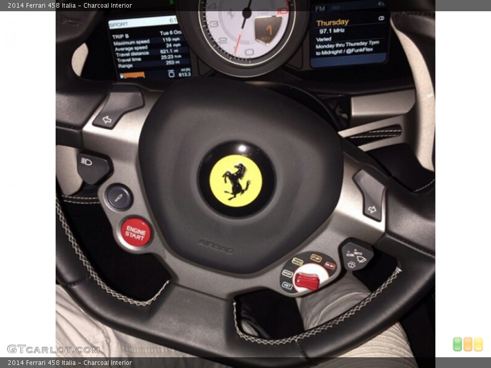 Charcoal 2014 Ferrari 458 Interiors