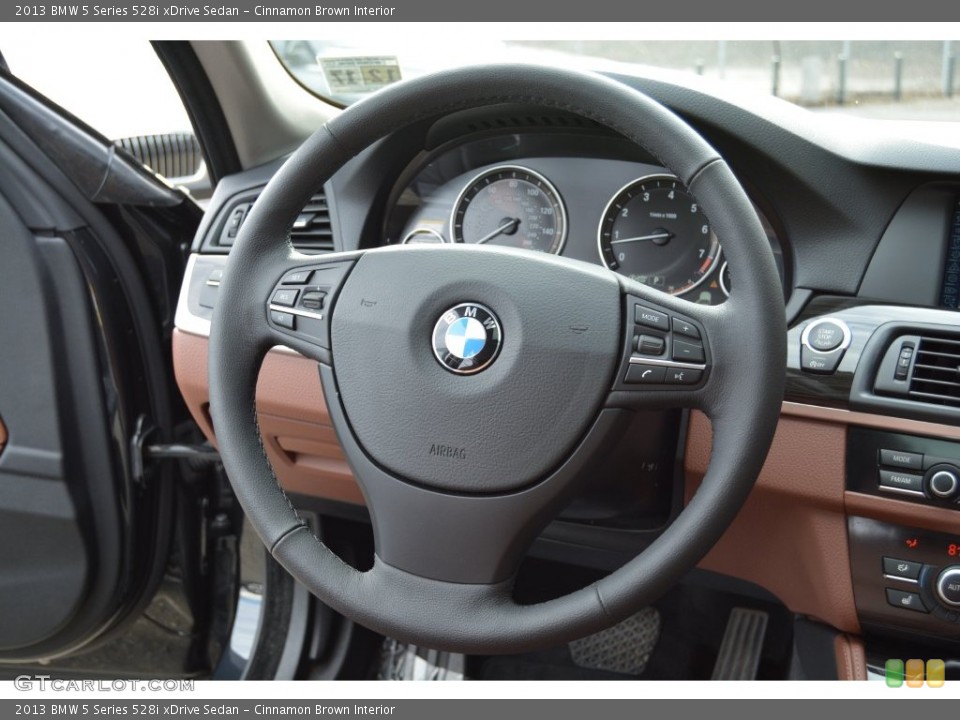 Cinnamon Brown Interior Steering Wheel for the 2013 BMW 5 Series 528i xDrive Sedan #109666058